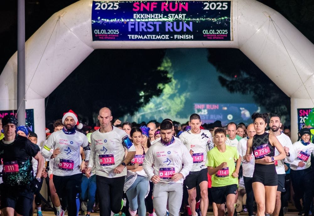 SNF RUN: 2025 FIRST RUN: Περισσότεροι από 750 άνθρωποι άλλαξαν το χρόνο τρέχοντας runbeat.gr 